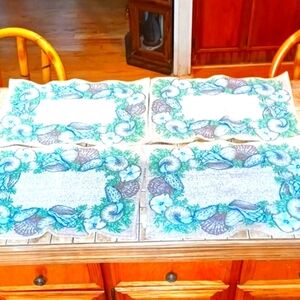 Shells‎  Vintage Embroidery Serving Place Mats 4